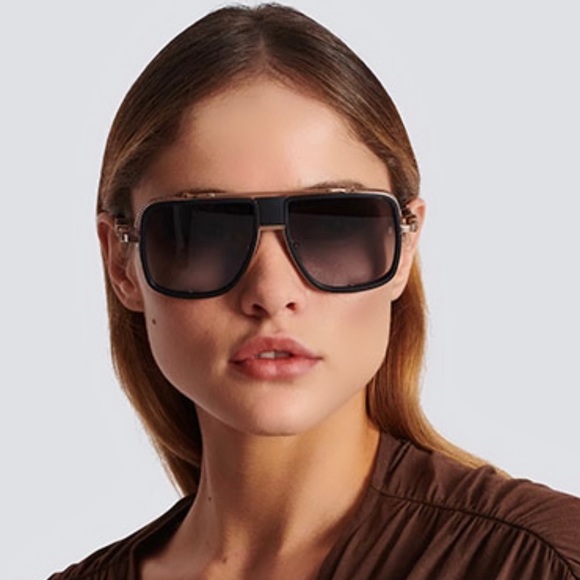 BNIB! BALMAIN O.R. Pilot Sunglasses box & case included 💯 AUTHENTIC - Picture 2 of 12